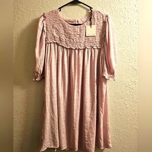 Slide Show Baby Doll Dress Light Dusty Rose Size 10 NEW!